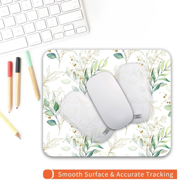 Armanza Square Mouse Pad Pretty Leaves, Personalized Premium-Textured Custom Mouse Mat Design, Washable Mousepad Cloth, Non-Slip Rubber Base Computer Mouse Pads for Wireless Mouse - Image 4